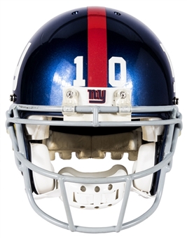 Historic 2008 Eli Manning Game Used New York Giants Helmet Photo Matched To Super Bowl XLII on 2/3/2008 vs New England Patriots (MeiGray & Resolution Photomatching)